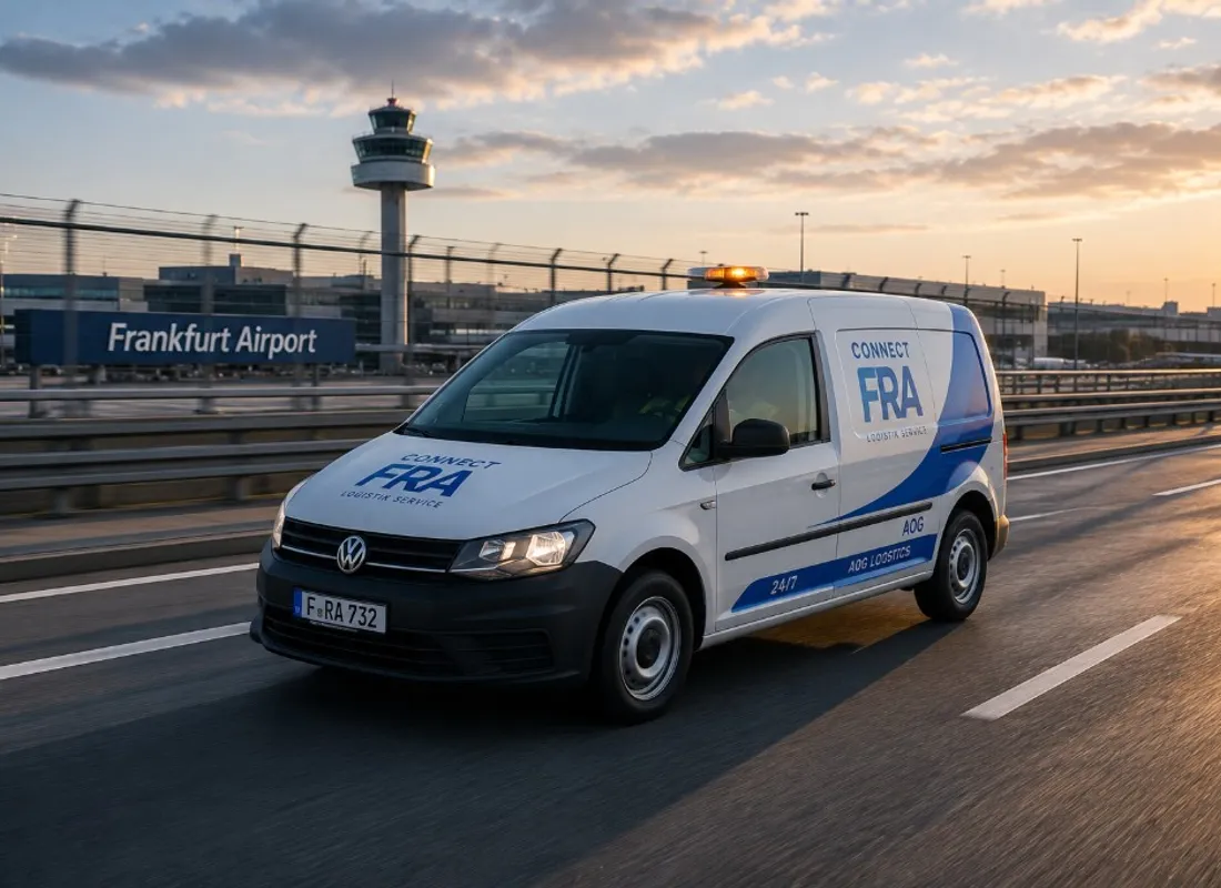 Symbolmotiv eines Expressfahrzeugs auf einer Fernstraße